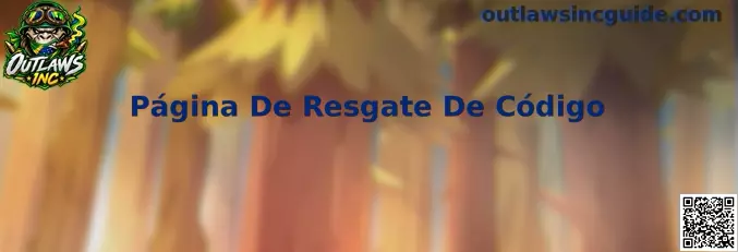 Interface ilustrativa da Página De Resgate De Código de Outlaws Inc